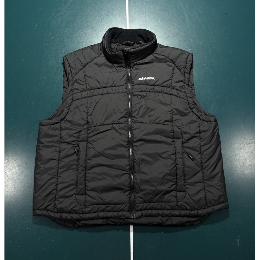 Ski-doo Quilted Vest Men's 2XL Black Puffer Primaloft Full Zip Snowmobile BRP